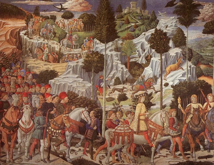 Benozzo Gozzoli Procession of the Magus Gaspar oil painting image